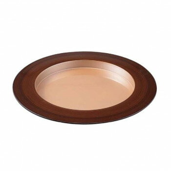 （食洗機対応）φ310段付丸プレート　銀透きべっ甲　55204930【お寄せ品、返品キャンセル不可。欠品終売..