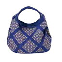 くろちく linkミニラウンドバッグ 菱文様 紺 22007403【お寄せ品、返品キャンセル不可。欠品終売時連絡あり】