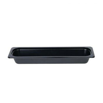 フードパン(L型) 1/2 深さ65mm ブラック PLPA8122LBK【お寄せ品、返品キャンセル不可。欠品終売時連絡あり】