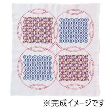 绣花套件 - 【メール便】 オリムパス　刺し子キット　麻の葉と銭刺し(白)　SK-350【お寄せ品、返品キャンセル不可。欠品終売時連絡あり】