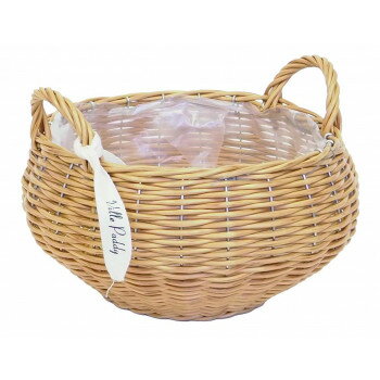 村田屋産業 PPラタンバスケット 丸平型 S Natural 3197【お寄せ品、返品キャンセル不可。欠品終売時連絡あり】のサムネイル