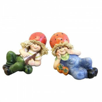 オブジェ 置物 ディスプレイ 寝そべり人形 イチゴ 2SET 1801HUN005【お寄せ品、返品キャンセル不可。欠品終売時連絡あり】