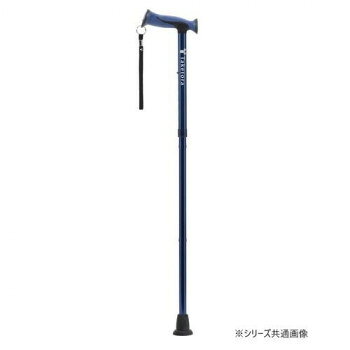 【メーカー直送（大型）】竹虎 バンブーステッキワイド折りたたみ杖 ネイビー 104992【お寄せ品、返品キャンセル不可。欠品終売時連絡あり】