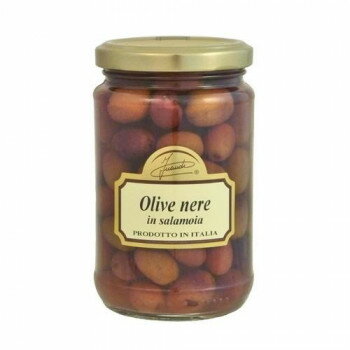 【直送品】イタリア INAUDI社(イナウディ社) 黒オリーブ塩水漬け 180g×24個 C8【お寄せ品、返品キャン..