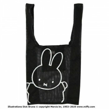 Shopping Bags, Ecology Bags - ゾーウィー ミッフィー メッシュエコバッグ ブラック 1856【お寄せ品、返品キャンセル不可。欠品終売時連絡あり】