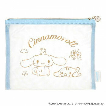 ゾーウィー サンリオ シナモロール メッシュポーチフラット 7124【お寄せ品、返品キャンセル不可。欠品終売時連絡あり】