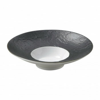 光洋陶器 グラヴェール シャルボン 23cmブロードリムボウル リムブラック 13737224【お寄せ品、返品キ..