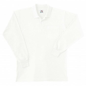 桑和 0020 長袖ポロシャツ(胸ポケット付き) LLサイズ ホワイト(0)【お寄せ品、返品キャンセル不可。欠品終売時連絡あり】