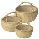 【直送品】シーグラスバスケット セット 02-56 S/3【お寄せ品、返品キャンセル不可。欠品終売時連絡あり】