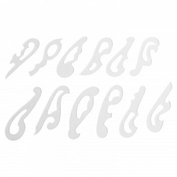 雲型定規 18cm 12枚組 1-811-0002【お寄せ品、返品キャンセル不可。欠品終売時連絡あり】