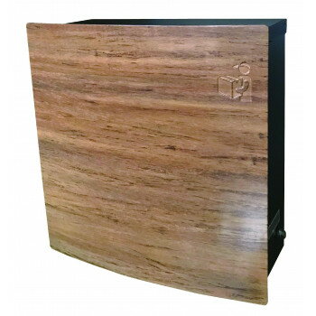 【直送品】KGY 宅配ポスト プラッツ 壁面設置専用 MB-1DW 濃木目【お寄せ品、返品キャンセル不可。欠品..