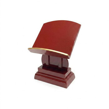 【直送品】二本足見台 朱(フチ金) 5.0寸【お寄せ品、返品キャンセル不可。欠品終売時連絡あり】