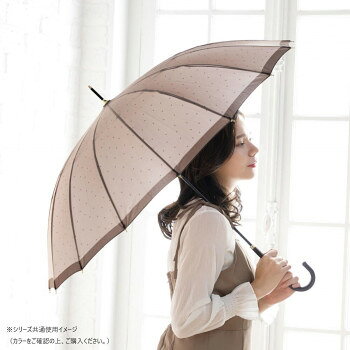 ヘルシー救急BOXの中谷 傘 16本骨ドットバイカラー ブラック Natural Basic 16本骨 735-034【お寄せ品、返品キャンセル不可。欠品終売時連絡あり】｜アングル3