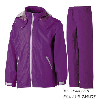 Rain Wear - 【直送品】コヤナギ レインウェア イージーレイン EZ-55 パープル　3L【お寄せ品、返品キャンセル不可。欠品終売時連絡あり】