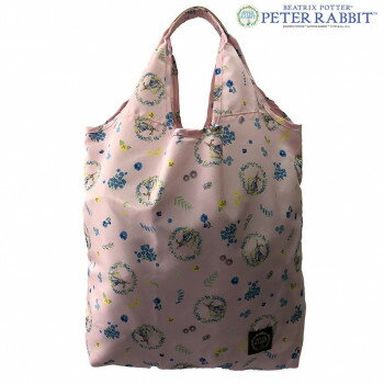 優美社　0618-00　 （ピーターラビット(TM)） 　くり手型　Lサイズ　コンパクト収納エコバッグ ピンク【お寄せ品、返品キャンセル不可。欠品終売時連絡あり】