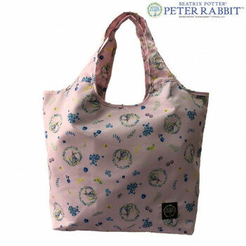 優美社　0620-00　 （ピーターラビット） 　くり手型　Lサイズ　保温保冷　折りたたみエコバッグ ピンク【お寄せ品、返品キャンセル不可。欠品終売時連絡あり】