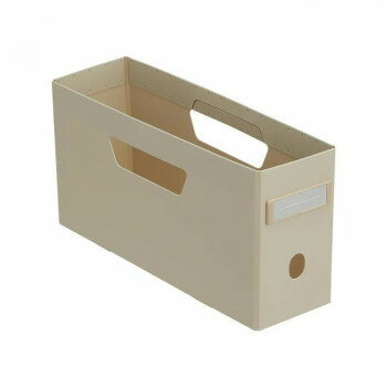 LIHIT LAB.(リヒトラブ)　Roomy　ボックスファイル　A4 2/3　ベージュ　F-290-16【お寄せ品、返品キャンセル不可。欠品終売時連絡あり】
