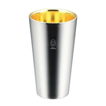 18-8ステンレスW構造 タンブラー(内面24金メッキ) TM-032 0233018【お寄せ品、返品キャンセル不可。欠品終売時連絡あり】