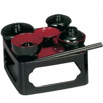 仏膳 8.0寸 黒(内朱) 4307800400011【お寄せ品、返品キャンセル不可。欠品終売時連絡あり】