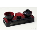 略式仏膳 6.5寸 黒(内朱) 4308650400011【お寄せ品、返品キャンセル不可。欠品終売時連絡あり】
