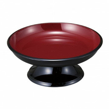 丸供物台 5.5寸 黒(内朱) 5501550400011【お寄せ品、返品キャンセル不可。欠品終売時連絡あり】