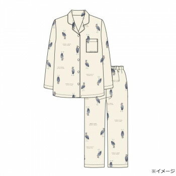 Cotton - ギャルソンヌ　レディスパジャマ　Candy Closet　ブロード　ハシビロコウ柄シャツ　オフ　261036　Lサイズ【お寄せ品、返品キャンセル不可。欠品終売時連絡あり】