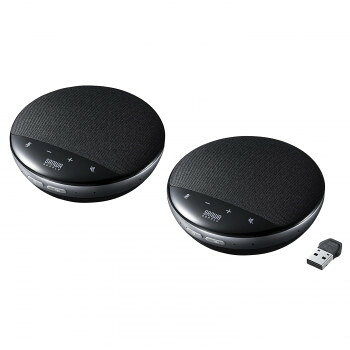 サンワサプライ ワイヤレス会議スピーカーフォン 2台セット MM-WLMSPSET【お寄せ品、返品キャンセル不可。欠品終売時連絡あり】