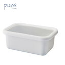豊琺瑯 pure ピュア・ホーローレクタングルストッカー・M PU-2315【お寄せ品、返品キャンセル不可。欠品終売時連絡あり】
