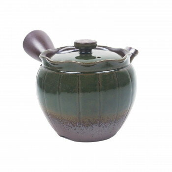 G-7203 急須 1.5号はなまる 織部(丸網) 萬古焼【お寄せ品、返品キャンセル不可。欠品終売時連絡あり】