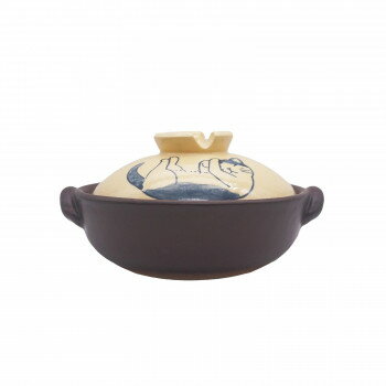 M0213 DESIGN ねこ 8号土鍋 萬古焼【お寄せ品、返品キャンセル不可。欠品終売時連絡あり】