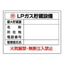 ユニット 高圧ガス標識 LPガス貯蔵設備 827-61【お寄せ品、返品キャンセル不可。欠品終売時連絡あり】
