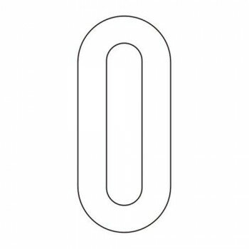 【メール便】 ユニット 路面用番号表示　0　天地280　白 834-50【お寄せ品、返品キャンセル不可。欠品終売時連絡あり】