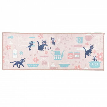 センコー 魔女の宅急便 ジジとキッチン ロングマット 約45×120cm ピンク 53810【お寄せ品、返品キャンセル不可。欠品終売時連絡あり】(3.0)
