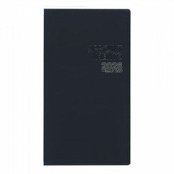 【メール便】 コレクト ダイアリー 2026年版 見開き1ヵ月 アポイントメント 中ミシンとじ D-62-BL【お..