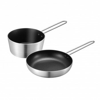 デリミーズ IH対応ソースパン16cm＆フライパン20cm MB-3030 1034512【お寄せ品、返品キャンセル不可。欠品終売時連絡あり】