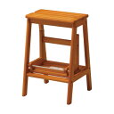 【直送品】弘益(KOEKI) UTILITY 木製ステップチェア2段 ブラウン STC2BR【お寄せ品、返品キャンセル不可。欠品終売時連絡あり】