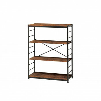 【直送品】弘益(KOEKI) UTILITY ライクビンテージ フリーラック4段 ブラウン VKR4BR【お寄せ品、返品キャンセル不可。欠品終売時連絡あり】