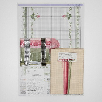 オリムパス 1191 ししゅうキット テーブルセンター スカーレットローズ【お寄せ品、返品キャンセル不可。欠品終売時連絡あり】