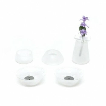 【直送品】ペット仏具 仏具8点セット 硝子フロスト 060018【お寄せ品、返品キャンセル不可。欠品終売時連絡あり】