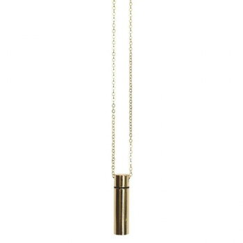 【直送品】ペット供養 遺骨カプセル 細小 ネックレス メッキゴールド 10入 060390【お寄せ品、返品キャンセル不可。欠品終売時連絡あり】