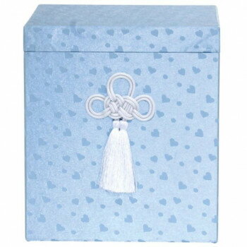 【直送品】ペット供養 骨箱 ハートブルー 6寸 060205【お寄せ品、返品キャンセル不可。欠品終売時連絡あり】