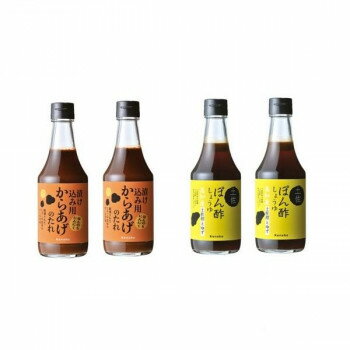 Sauce - 【直送品】ケンシヨー漬込用からあげのたれ 300ml 2本 ＆ 土佐ぽん酢しょうゆ300ml 2本 計4本セット【お寄せ品、返品キャンセル不可。欠品終売時連絡あり】