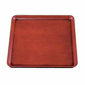 福井クラフト 8寸木目角盆溜普賢塗弱SL 15151100【お寄せ品、返品キャンセル不可。欠品終売時連絡あり】