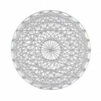 福井クラフト　380丸マット　万華鏡　シルバー 50312410【お寄せ品、返品キャンセル不可。欠品終売時連..