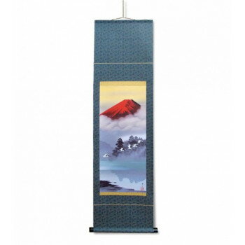 Hanging Scrolls - 鈴村秀山 掛軸(尺幅)　「赤富士飛翔」　112879【お寄せ品、返品キャンセル不可。欠品終売時連絡あり】