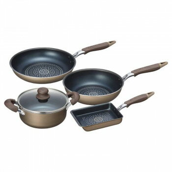 〜20 cm - ブラナーノII IH対応鍋＆フライパン4点セット MB-2401 1034373【お寄せ品、返品キャンセル不可。欠品終売時連絡あり】