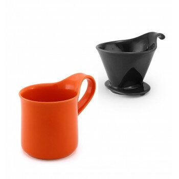 ZERO JAPAN(ゼロジャパン) ドリッパー＆カフェマグセット ドリッパートレイ付 DMZ-16 BK/TG【お寄せ品..