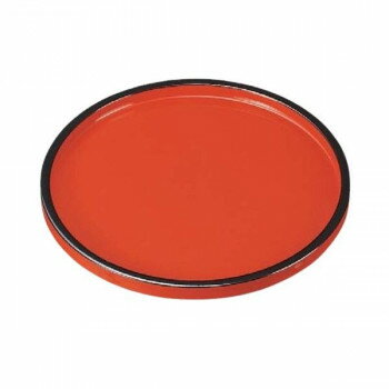 福井クラフト　9寸DX丸盆オール朱天黒 15214330【お寄せ品、返品キャンセル不可。欠品終売時連絡あり】