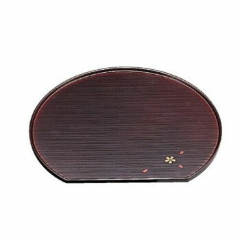 福井クラフト　7寸半月デザート盆溜春秋 15014230【お寄せ品、返品キャンセル不可。欠品終売時連絡あり】