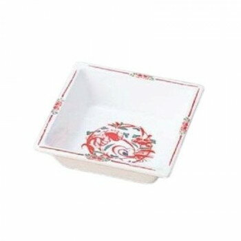 福井クラフト　渕付角鉢赤絵 22000900【お寄せ品、返品キャンセル不可。欠品終売時連絡あり】